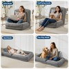 5-position adjustable beanbag sofa bed, soft cushions, suitable for adults and pets, with fluffy pillows, foldable, suitable for bedroom, living room - 3 of 4