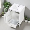 20" Bathroom Vanity with Sink – Freestanding MDF Cabinet with Drawer, Storage Rack, Soft-Close Door, Ceramic Top, Modern Style - 4 of 4