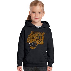 LA Pop Art Girl's Word Art Hooded Sweatshirt - Beast Mode - 1 of 4
