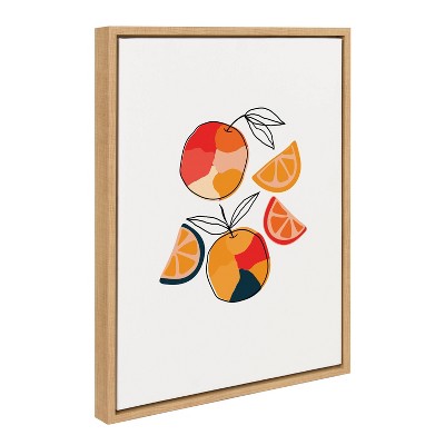 Natural Framed Juicy Citrus Canvas Wall Art, 26.69" x 21.63"