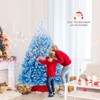 Tangkula Artificial Christmas Tree Hinged Snow Flocked Xmas Tree w/ Lush Branch Tips - 3 of 4