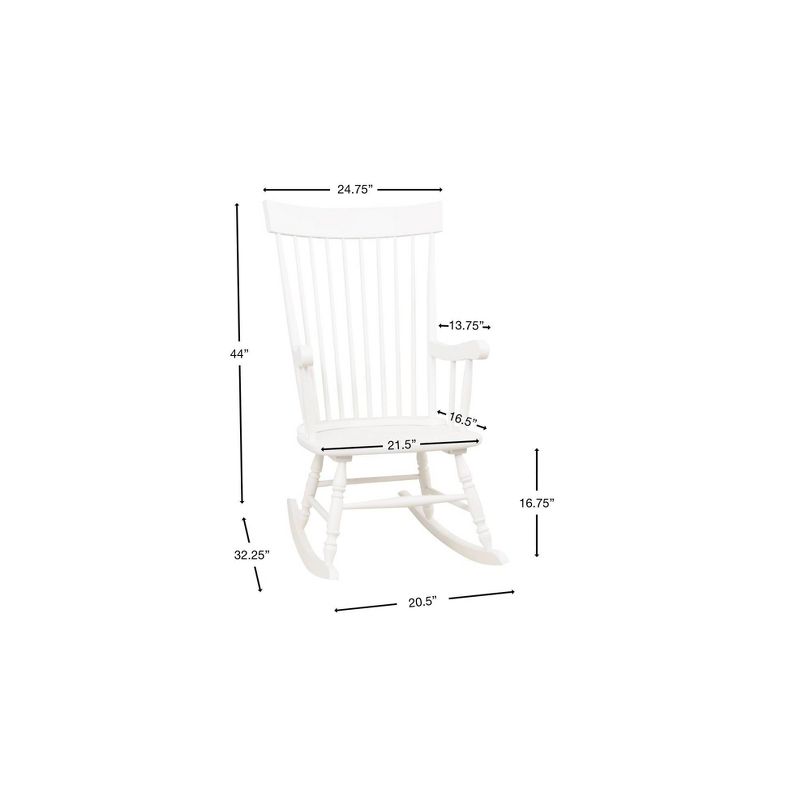 Gift Mark Modern Wooden Rocking Chair - Gray, 3 of 4