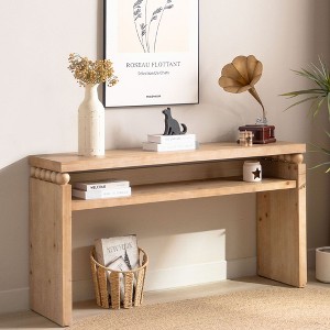 NicBex Minimalist Elegant Console Table with Unique Design,Wooden Narrow Entryway Table for Living Room,Hallway - 1 of 4