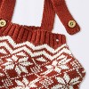 Baby 2pc Long Sleeve Christmas Holiday Fairisle T-Shirt and Overalls Set - Cloud Island™ Red/Cream - 4 of 4