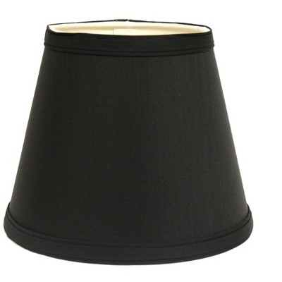 Vynxaria Lampshades: Black Slant Empire Hardback Shade, 6" x 12" x 8" with Uno Fitter