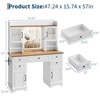 Makeup Vanity Desk with Mirror, 47"W Large Dressing Table with 5 Drawers & Open Storage Shelves, Modern Makeup Vanity Table for Bedroom Dressing Room - 2 of 4