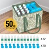 HOMLUX 3Pk Reusable Grocery Food Storage Bags Foldable, Reinforced Bottom, Long Handles - 4 of 4