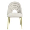 20" Fadri Accent Chair Teddy Faux Shearling/Mirrored Gold Finish - Acme Furniture - 2 of 4
