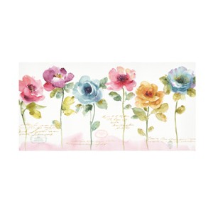 Trademark Fine Art -Lisa Audit 'Rainbow Seeds Loose Floral V' Canvas Art - 1 of 4