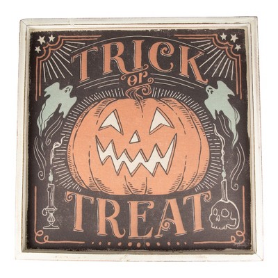 Northlight 18.75" Trick or Treat Jack O Lantern Halloween Wall Sign
