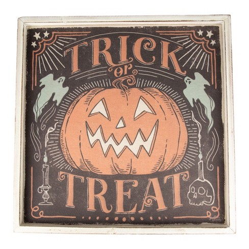 Artisasset purchases TRICK OR TREAT Halloween Hanging Sign Holiday Wall Sign