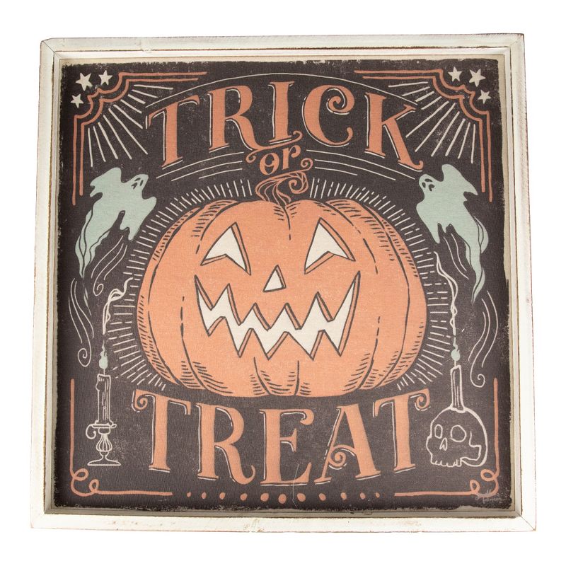 Northlight 18.75" Trick or Treat Jack O Lantern Halloween Wall Sign, 1 of 6