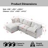 VASIP Chenille Modular Cloud Sectional Sofa - 105" L-Shaped 3-Seater with Ottoman,for Living Room,Beige - 2 of 4