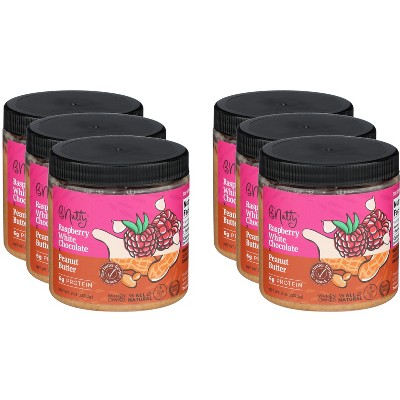 B Nutty Peanut Butter Raspberry White Chocolate - Case of 6 - 9 Oz