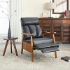 Black Wood Frame Armchair, Modern Accent Chair Lounge Chair for Living Room - 3 of 4