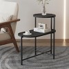 27.5" Modern 2-Tier Round Coffee Table with Storage Shelf, Small Metal Side Table for Living Room or Bedroom -3irtyhousy - 3 of 4