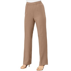 Roaman's Tall Plus Size Wide Leg Bend Over Pant - 1 of 3
