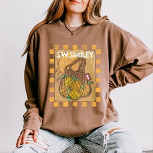 S.W.Smiley Lemon Bag - Women's Lightweight Garment Dyed Sweatshirt - 1 of 4