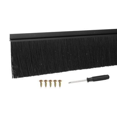Unique Bargains Aluminum Alloy H-Shape Holder PP Bristle Rust-resistant Door Sweep 1 Pc