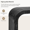 Minimalist Coffee Table with Curved Art Deco Design for Living Room or Dining Room(Antique Black) - 4 of 4