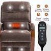 CLIHOME Power Chenille Lift Recliner Chair Dual Motor Infinite Position with Solid Wood Armrests, Heat Massage and Heavy Duty Motion Mechanism - 3 of 4