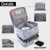 Double-Layer Nail Polish Organizer Bag, Holds 27 Bottles (15ML/0.5 FL.OZ or Larger), Nail Tools & Dryer Storage Case with Adjustable Dividers - 2 of 4