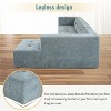 CIPACHO  Modular Combination Living Room Sofa Set, Modern Minimalist Sofa, Living Room Upholstered Sofa Bed, Bedroom,  L-Shaped,Blue Gray - 2 of 4