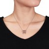 EVERLY JEWELRY | Two-Tone Silver Black and White Diamond When Pigs Can Fly Pendant with Chain - 4 of 4