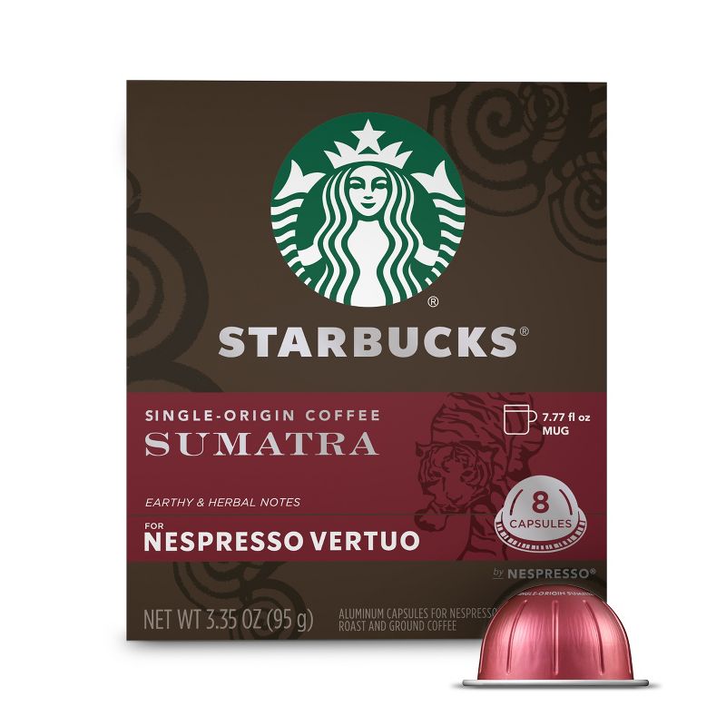 Starbucks by Nespresso&#160;Vertuo&#160;Line Pods Dark Roast Coffee Single-Origin Sumatra - 8ct, 1 of 10