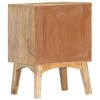 vidaXL Solid Mango Wood Bedside Cabinet - Handmade Wooden Nightstand with 2 Drawers, Sturdy and Durable, Unique and Decorative, Easy Assembly Required - 4 of 4