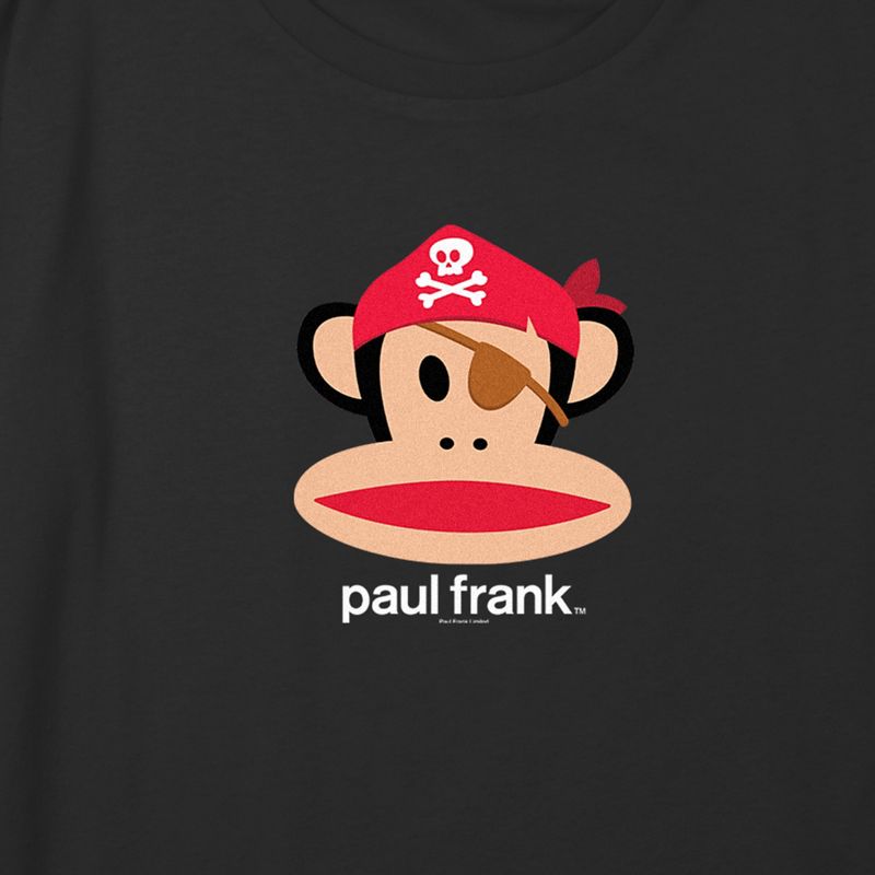 Girl's Paul Frank Halloween Julius the Monkey Pirate Crop Top T-Shirt, 2 of 4