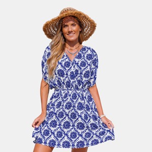 Women's Boho Glow Ornate Cover-Up Mini Dress - Cupshe - 1 of 4