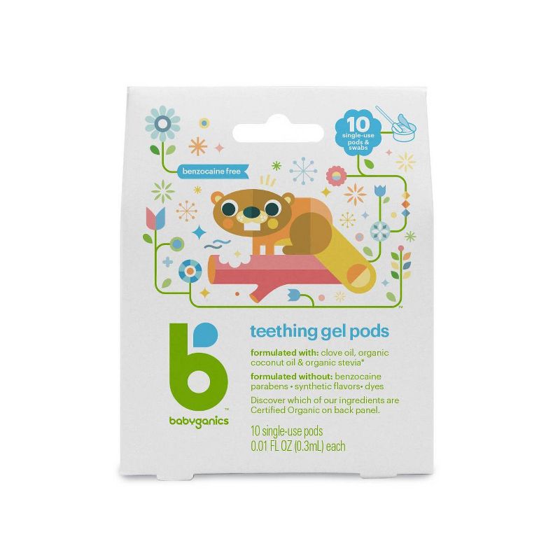 Babyganics Teething Gel Pods - 10ct/0.1 fl oz, 1 of 4