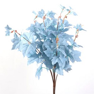 Attop Artificial Leaves Plant Cloth Imitation Leaf Bouquet Home Simulation Plant Decor, Light Blue - 1 of 4