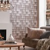 Hygge Natural Brown Wood Brick Paste the Wall Wallpaper - 2 of 4
