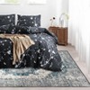 8x10 Washable Rug Anti-Slip Low Pile Thin Rugs for Bedroom Vintage Floral Accent Carpet - 2 of 4