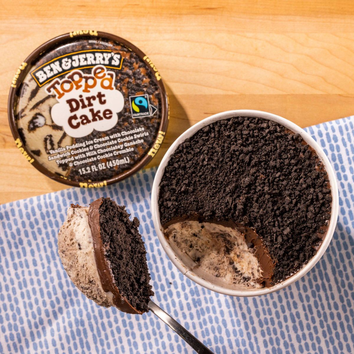 Ben & Jerry's Topped Ice Cream Dirt Cake Frozen Dessert - 15.2oz - thumbnail 5