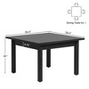 Resenkos Dining Table, Living Room Table,39.4'' Square Dining Table Kitchen Table with Solid Wood Legs for 4,Black - 2 of 4
