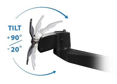 Adjustable Black Full Motion Single Monitor Desk Mount