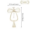 Aoibox Lighted Christmas Tree Topper Angel 10 Inch Gold Metal Wire Angel with Timer LED Lights for 6ft 9ft Tree 1 Piece - 2 of 4
