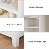 5 Tier Bookcase with Adjustable Shelves, 71" Tall Bookshelf w/ Wooden Legs, Farmhouse Bookcase for Living Room Office - 4 of 4