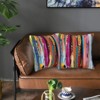 Multicolored Rainbow Abstract Throw Pillow Covers 18x18 in Set of 2, Decor Art Vibrant Pillow Case - 2 of 3