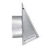 Lambro® 6-In. 26-Gauge Galvanized Steel Fresh Air Intake Wall Vent with Wire-Mesh Screen and 3-In. Pipe, No Damper, 3460GNDMS in Silver - 4 of 4