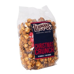 Lehman's Caramel Popcorn Snack Mix, Crunchy Popped Corn Treat with Milk Chocolate, Christmas Crunch Flavor, 1 lb bag - 1 of 4