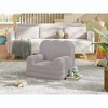 Kids Couch, 2-in-1 Convertible Teddy Fleece Fabric Toddler Sofa Chair, Soft Fold Out Couch Lounger for Kids, Comfy Children's Sofa Bed - 2 of 4