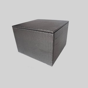 Santa Rosa Wicker Patio Storage Ottoman: Weather-Resistant Footrest & Pouf - Christopher Knight Home - 1 of 4