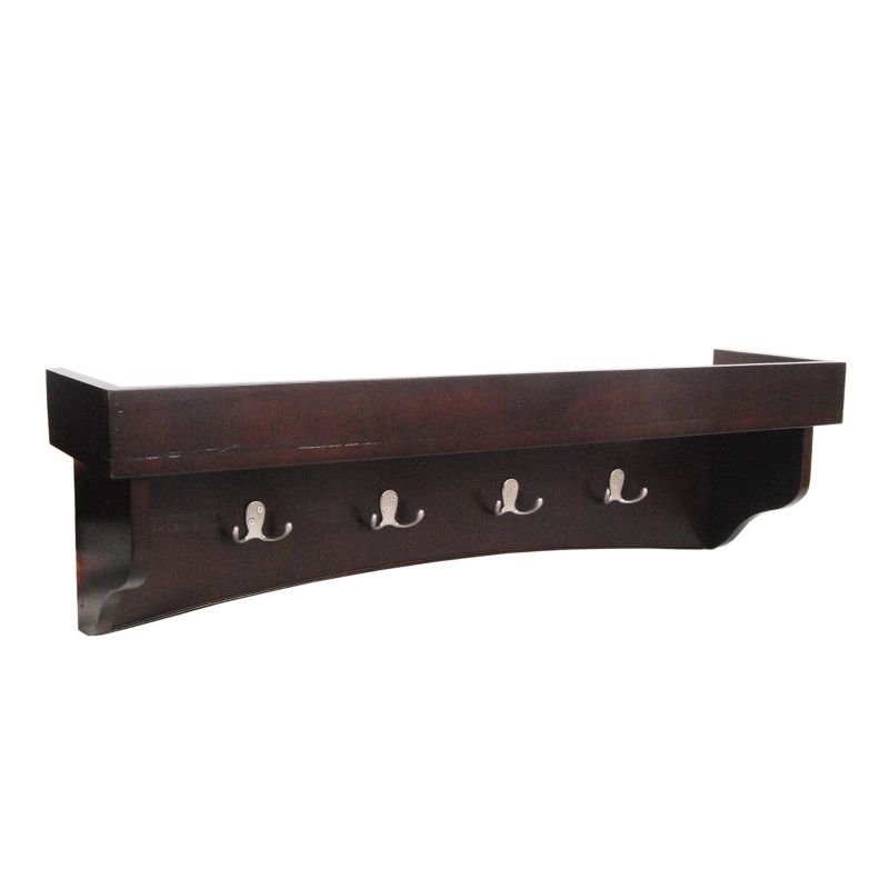 Shaker Cottage Coat Hooks with Tray - Alaterre Furniture, 3 of 8