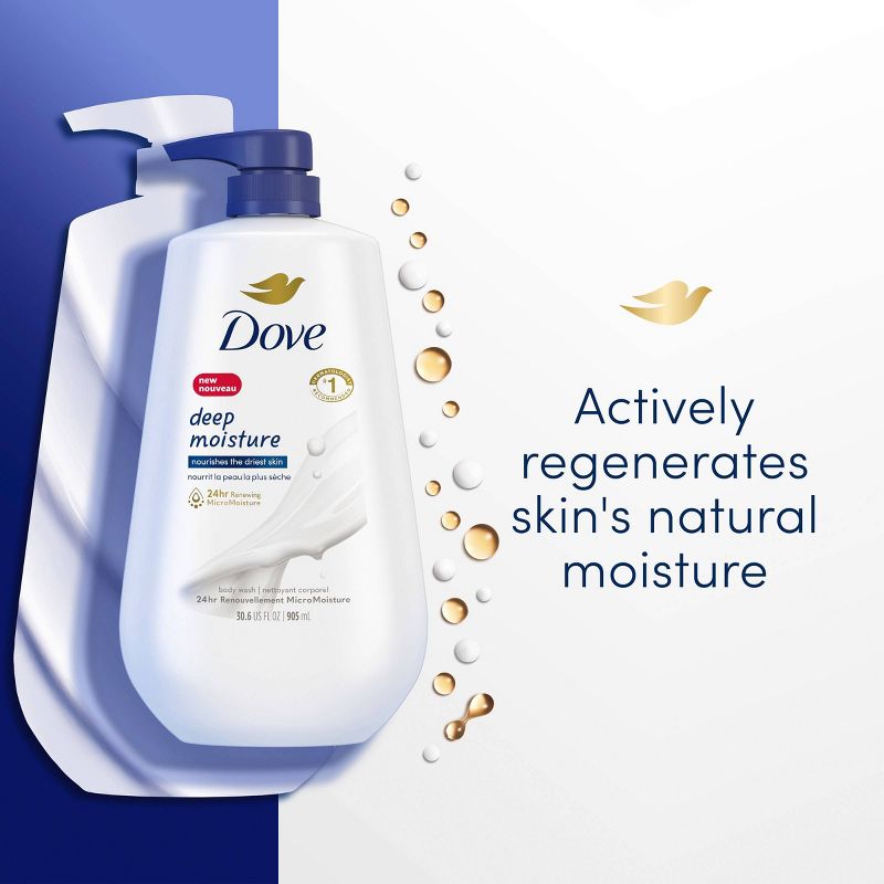 Dove Beauty Deep Moisture Nourishes the Driest Skin Body Wash Pump - 30.6 fl oz, 6 of 14