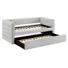 Twin Size Upholstered Daybed with Trundle for Bedroom - 3 of 4