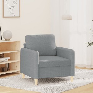 vidaXL Sofa Chair Light Gray 23.6 in. Fabric - 1 of 4